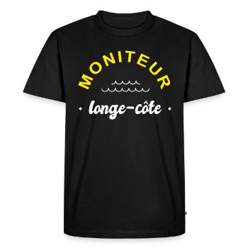 moniteur longe cote coach longe-côte - T-shirt Premium bio Homme - noir - Devant - Nico (187cm)