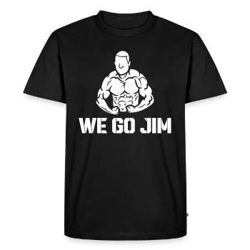 We Go Jim Workout Pump Cover Gym - T-shirt Premium bio Homme - noir - Devant - Nico (187cm)