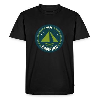 Tente Camping Camper - T-shirt Premium bio Homme - noir - Devant - Nico (187cm)
