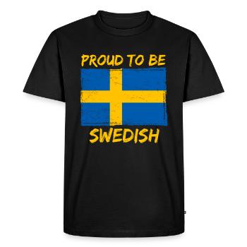 Fier d'être suédois - T-shirt Premium bio Homme - noir - Devant - Nico (187cm)