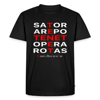 Palindrome Tenet Sator Arepo Opera Rotas Cadeau - T-shirt Premium bio Homme - noir - Devant - Nico (187cm)