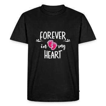 fille morte bébé amour coeur tristesse adieu mort - T-shirt Premium bio Homme - noir - Devant - Nico (187cm)