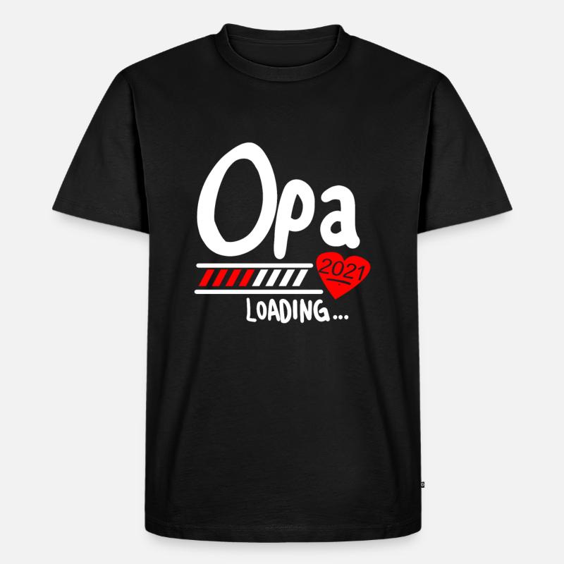 Opa Loading 2021 - Männer Premium Bio T-Shirt - Schwarz