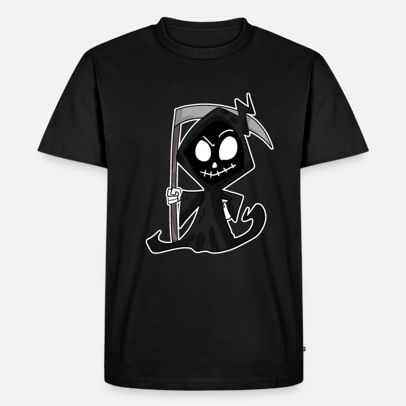 Sensenmann mit Sense - Männer Premium Bio T-Shirt - Schwarz