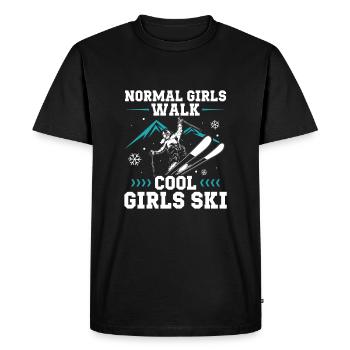 Ski - Men's Premium Organic T-Shirt - black - Front - Nico (187cm)