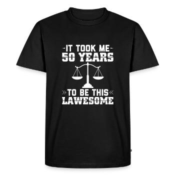 Lawyer 50 birthday | Law Lawyers Lawyers - Men's Premium Organic T-Shirt - black - Front - Nico (187cm)