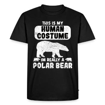 People costume I'm dressed up as a polar bear - Men's Premium Organic T-Shirt - black - Front - Nico (187cm)