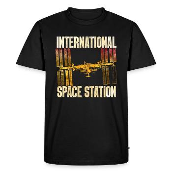 ISS - Station spatiale internationale - T-shirt Premium bio Homme - noir - Devant - Nico (187cm)