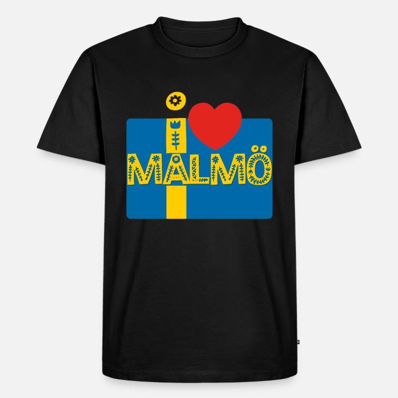 Malmö | - Männer Premium Bio T-Shirt - Schwarz