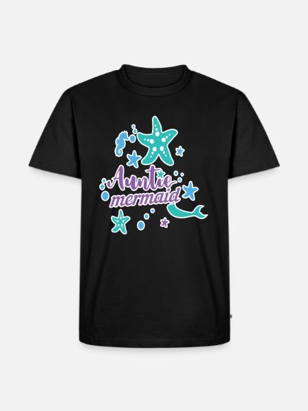 Auntie Mermaid - Men's Premium Organic T-Shirt - black
