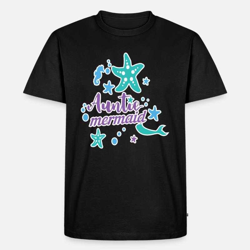 Auntie Mermaid - Men's Premium Organic T-Shirt - black