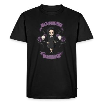 Touche moi et vous, ça ! Idée de cadeau génial, fille - T-shirt Premium bio Homme - noir - Devant - Nico (187cm)