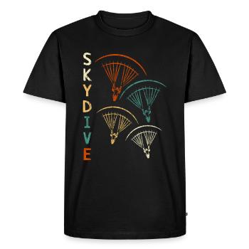 Skydiving Vintage Skydive Retro - Men's Premium Organic T-Shirt - black - Front - Nico (187cm)