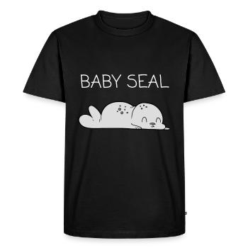 Seal baby - Men's Premium Organic T-Shirt - black - Front - Nico (187cm)