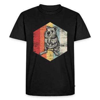 quokka - T-shirt Premium bio Homme - noir - Devant - Nico (187cm)