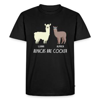 Alpaca Lama - Men's Premium Organic T-Shirt - black - Front - Nico (187cm)