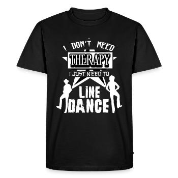 Thérapie de ligne - T-shirt Premium bio Homme - noir - Devant - Nico (187cm)