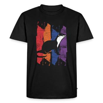 loutre - T-shirt Premium bio Homme - noir - Devant - Nico (187cm)