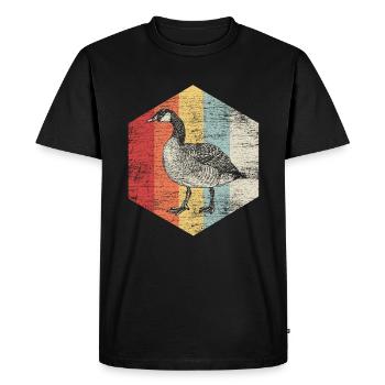 goose - Men's Premium Organic T-Shirt - black - Front - Nico (187cm)