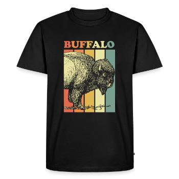 buffle - T-shirt Premium bio Homme - noir - Devant - Nico (187cm)