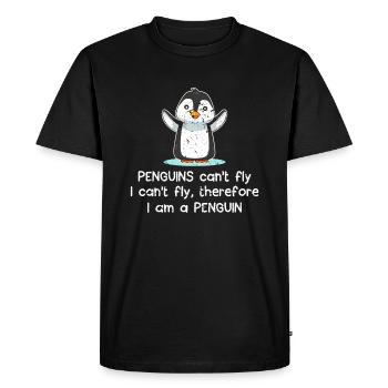 Penguin animal - Men's Premium Organic T-Shirt - black - Front - Nico (187cm)