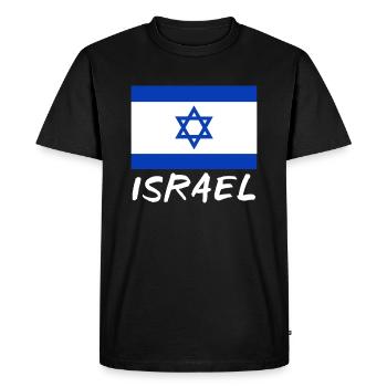 Israel Land Nation - Men's Premium Organic T-Shirt - black - Front - Nico (187cm)