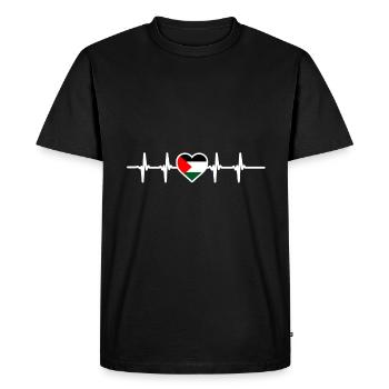 Pays d'origine palestinienne - T-shirt Premium bio Homme - noir - Devant - Nico (187cm)