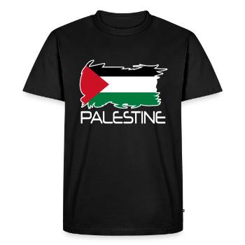 Indépendance du drapeau palestinien - T-shirt Premium bio Homme - noir - Devant - Nico (187cm)
