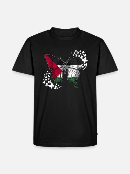 Palestine butterfly - Men's Premium Organic T-Shirt - black