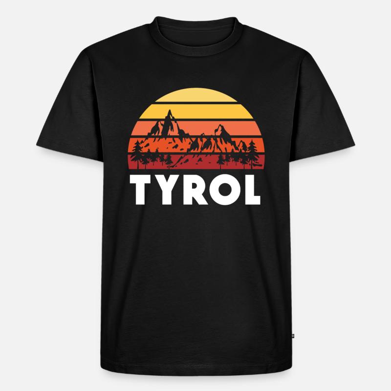 Tirol - Männer Premium Bio T-Shirt - Schwarz