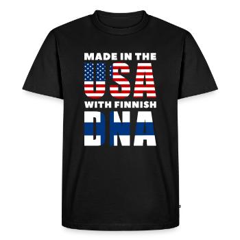 Etats-Unis Finlande - T-shirt Premium bio Homme - noir - Devant - Nico (187cm)