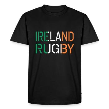 Irlande rugby - T-shirt Premium bio Homme - noir - Devant - Nico (187cm)