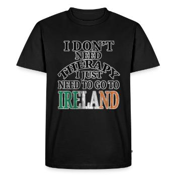 Irlande Traitement - T-shirt Premium bio Homme - noir - Devant - Nico (187cm)