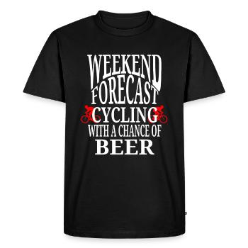 Cadeau de bière à vélo - T-shirt Premium bio Homme - noir - Devant - Nico (187cm)