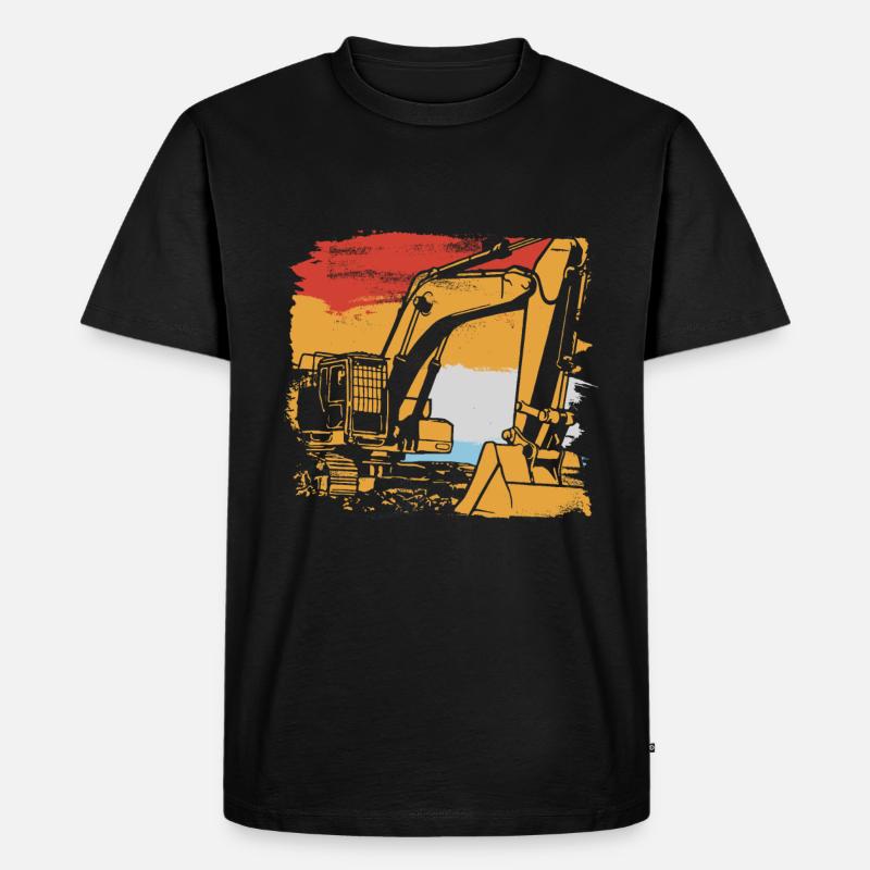 Bagger Schaufel - Männer Premium Bio T-Shirt - Schwarz