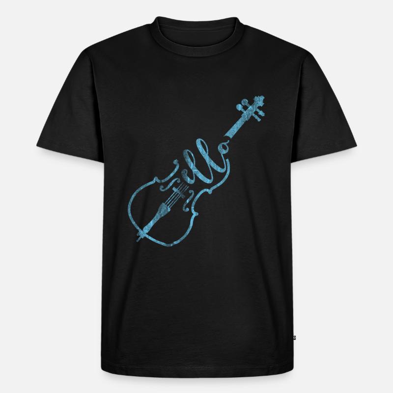 Cello Komponist - Männer Premium Bio T-Shirt - Schwarz