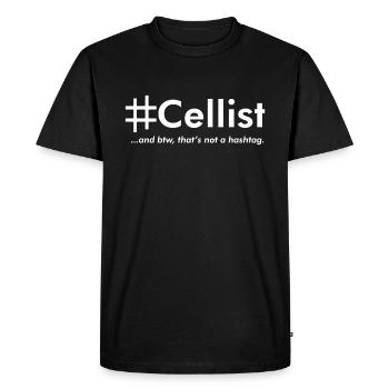 Violoncelle violoncelle orchestre instrument de musique - T-shirt Premium bio Homme - noir - Devant - Nico (187cm)