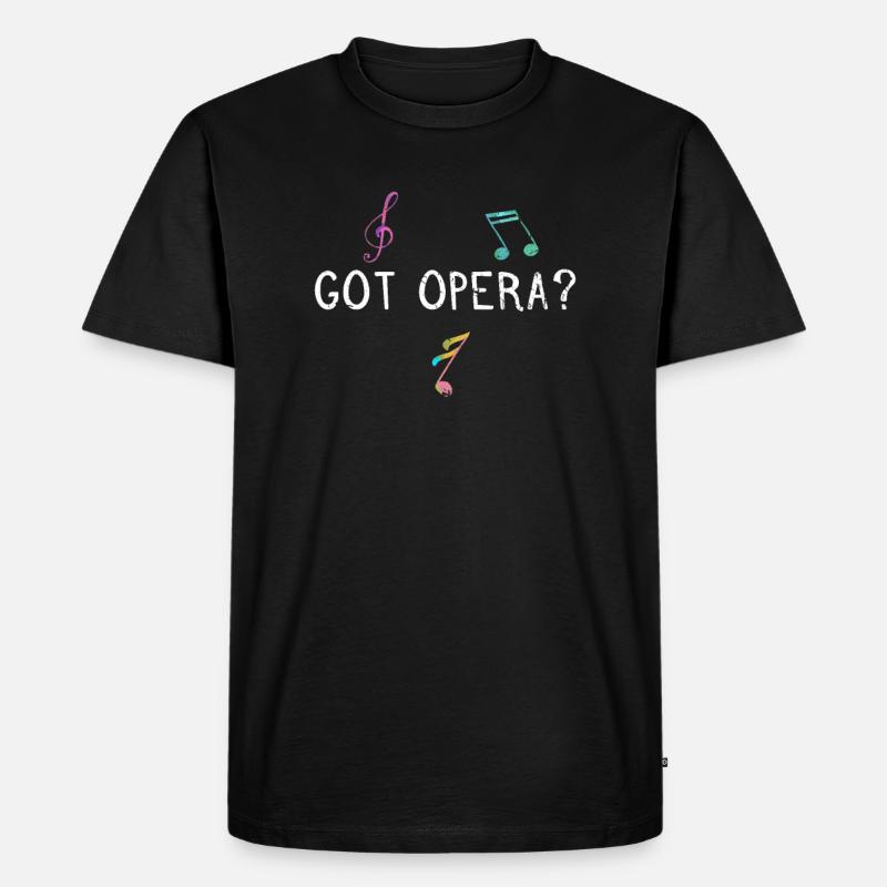 Oper - Männer Premium Bio T-Shirt - Schwarz