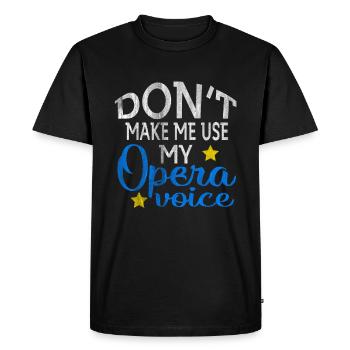 Voix de l’opéra - T-shirt Premium bio Homme - noir - Devant - Nico (187cm)