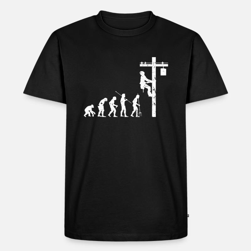 Evolution électricien - T-shirt Premium bio Homme - noir