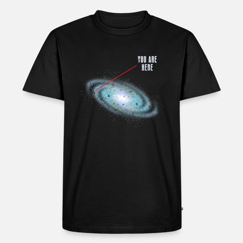 Astronomie Sonnensystem - Männer Premium Bio T-Shirt - Schwarz