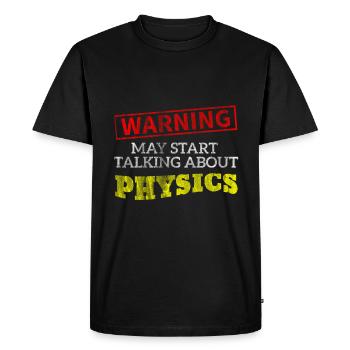 Physics gift - Men's Premium Organic T-Shirt - black - Front - Nico (187cm)