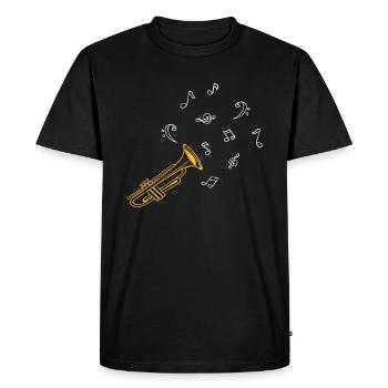 Son de trompette - T-shirt Premium bio Homme - noir - Devant - Nico (187cm)