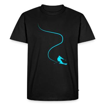 Piste de ski - T-shirt Premium bio Homme - noir - Devant - Nico (187cm)