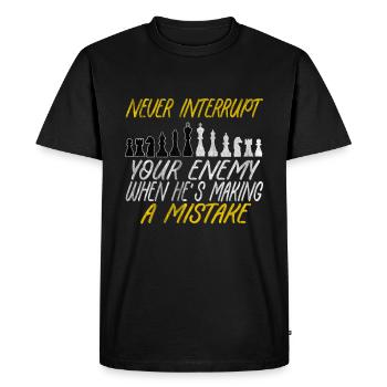 Adversaires d'échecs - T-shirt Premium bio Homme - noir - Devant - Nico (187cm)