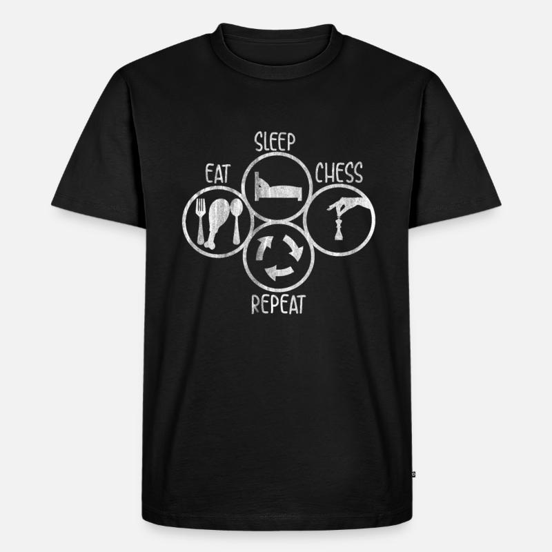 Schach - Männer Premium Bio T-Shirt - Schwarz
