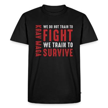 Défense du Krav Maga - T-shirt Premium bio Homme - noir - Devant - Nico (187cm)
