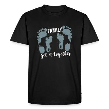 famille - T-shirt Premium bio Homme - noir - Devant - Nico (187cm)