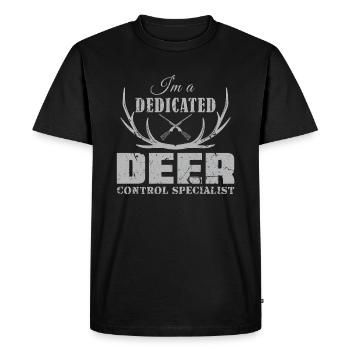 Chasse au cerf - T-shirt Premium bio Homme - noir - Devant - Nico (187cm)
