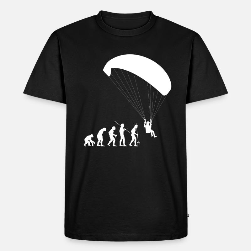 Evolution Paragliding - Männer Premium Bio T-Shirt - Schwarz